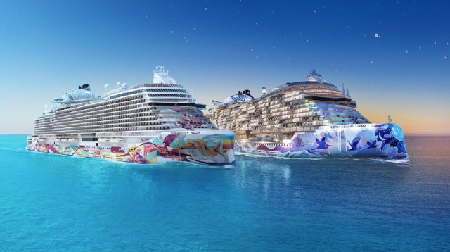 אוניות Aqua וLuna של נורוויג'ן (צילום: יח"צ)