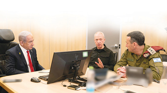 בנימין נתניהו יואב גלנט הרצי הלוי (צילום: אריאל חרמוני, משרד הביטחון)