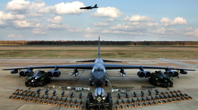 מפציץ B-52 אמריקאי (צילום: סוכנויות הידיעות)