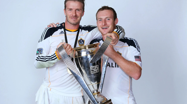 כריס בירצ'ל לצד דייויד בקהאם לוס אנג'לס גלאקסי (צילום: GettyImages)