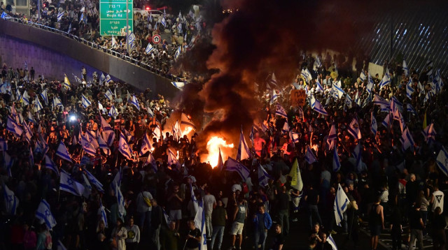הפגנת ליל גלנט 2, נובמבר 2024 (צילום: אבשלום ששוני)