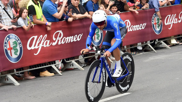 רוכב אופניים ישראלי גיא שגיב ג'ירו ד'איטליה (צילום: ברני ארדוב)