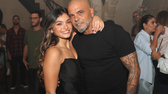 אייל גולן ובתו אלין (צילום: אור גפן)