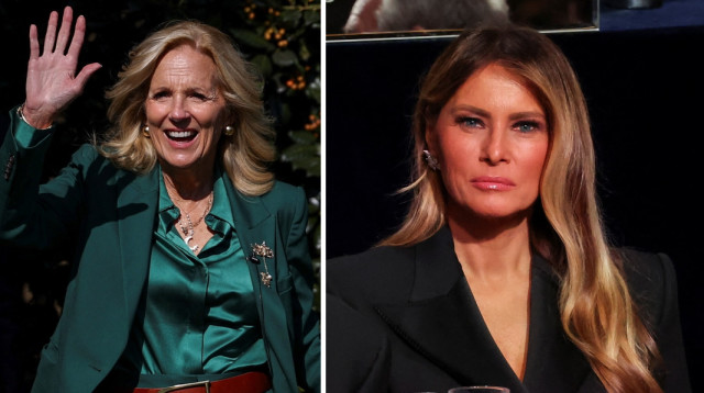 מלניה טראמפ, ג'יל ביידן (צילום: רויטרס)