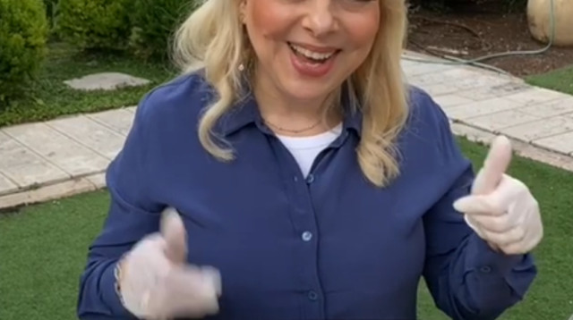 עוגת הביסקוויטים של שרה נתניהו (צילום: צילום מסך)