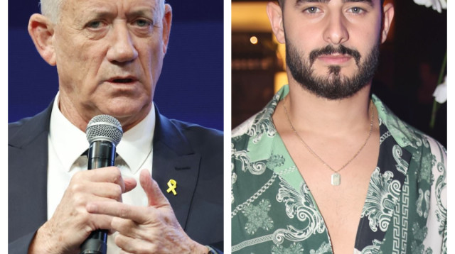 עדן חסון ובני גנץ (צילום: אור גפן,איציק בלניצקי)