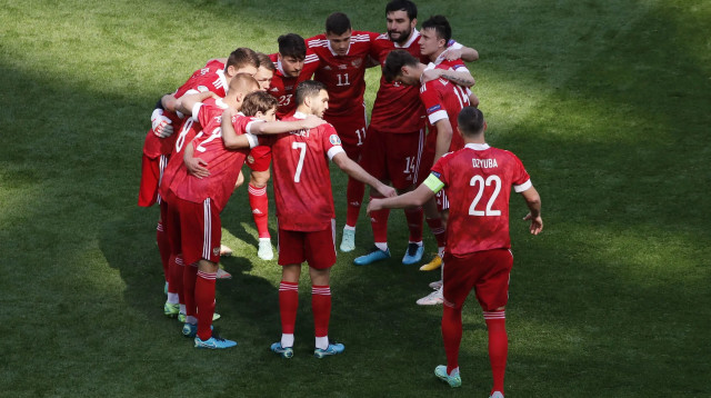 שחקני נבחרת רוסיה (צילום: רויטרס)