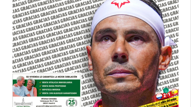 שער "מארקה" לרגל פרישתו של רפאל נדאל (צילום: עיבוד תמונה, צילום מסך)