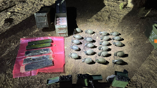 האמל"ח שנתפס  (צילום: דוברות המשטרה,דוברות המרכז הרפואי לשיקום לוינשטיין)