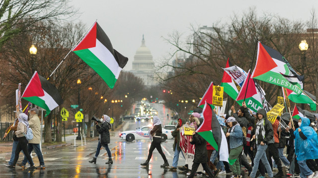 הפגנה פרו-פלסטינית בארה"ב (צילום: רויטרס)