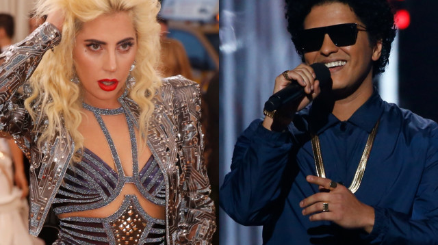 ברונו מארס וליידי גאגא (צילום: רויטרס)