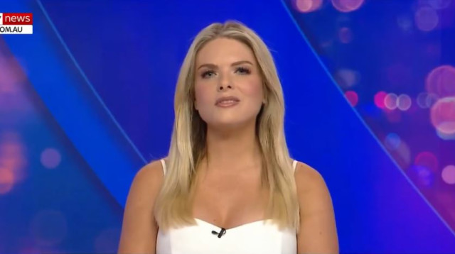 המגישה האוסטרלית, ארין מולן, במונולוג פרו ישראלי (צילום: צילום מסך SKY NEWS)