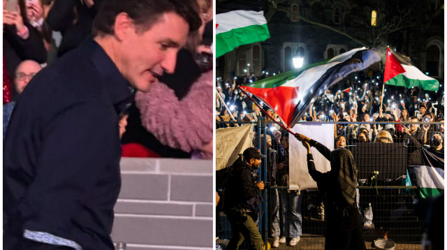 מהומות בקנדה, ג'סטין טרודו (צילום: רשתות חברתיות,COLE BURSTON/AFP via Getty Image)