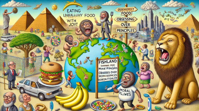 מדינת פישלנד - "בני אדם בהכללה גסה, הם די בסדר" (צילום: AI)