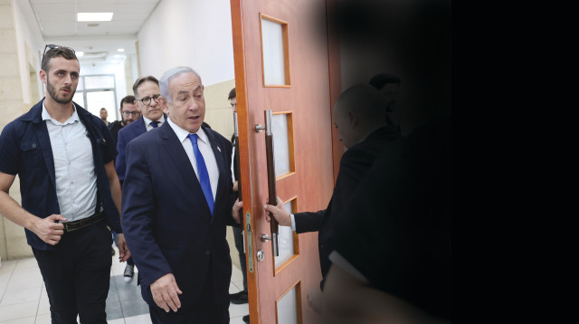 נתניהו בבית המשפט, 2023 (צילום:  יונתן זינדל פלאש 90)