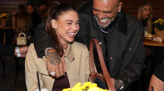 אייל גולן ורוסלנה ביום ההולדת של ליאם (צילום: אור גפן)