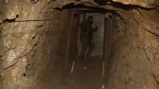 מנהרה בסוריה (צילום: רשתות ערביות)