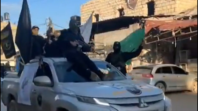 מחבלים בג'נין (צילום: צילום מסך)