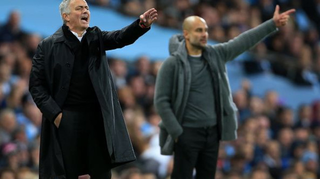 ז'וזה מוריניו פפ גווארדיולה (צילום: Simon Stacpoole/Offside)