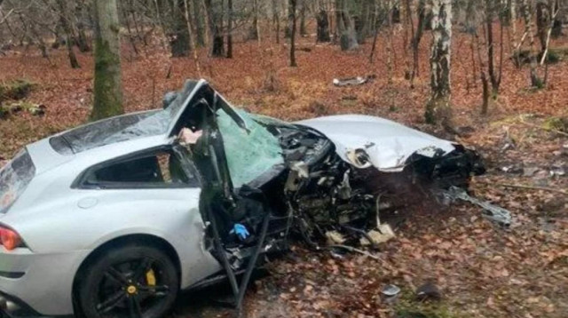 המכונית של מיקאיל אנטוניו לאחר התאונה (צילום: שימוש לפי סעיף 27 א')