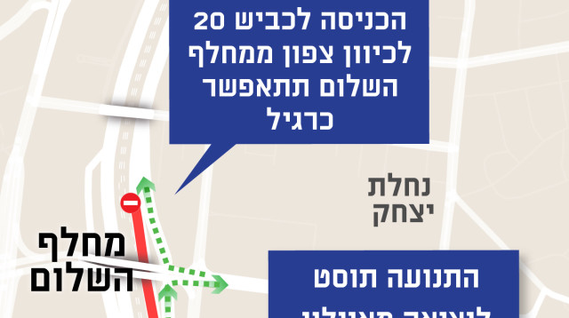 חסימת נתיבי איילון (צילום: נתיבי איילון )