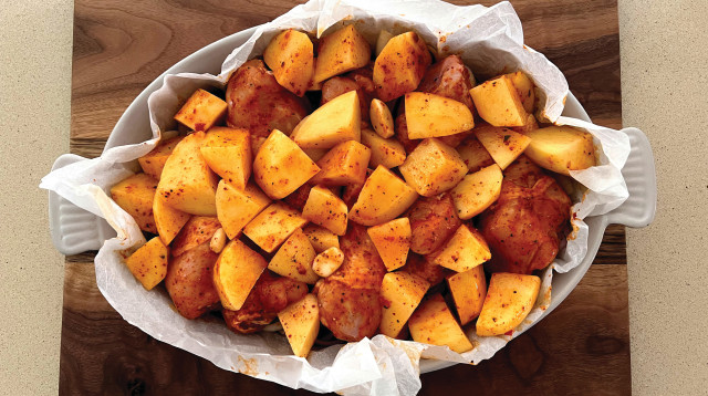 עוף ותפוחי אדמה (צילום: פסקל פרץ-רובין)