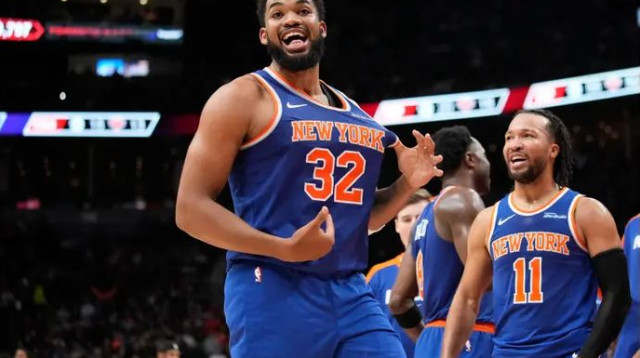 ניצח את המשחק במו ידיו. טאונס (צילום: רויטרס)