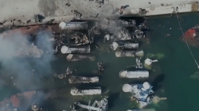 נמל לטקיה, סוריה (צילום: רשתות ערביות)