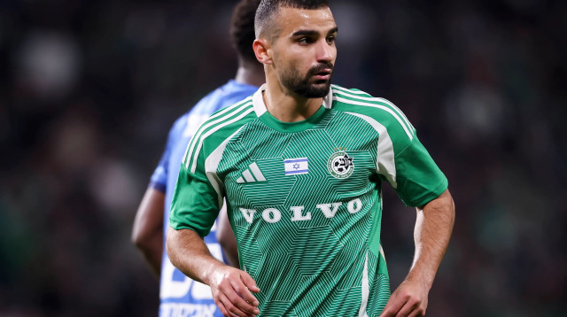 מחמוד ג'אבר שחקן מכבי חיפה (צילום: מאור אלקסלסי)