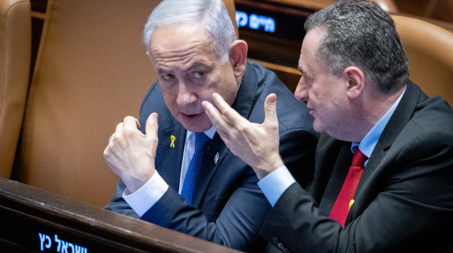 ישראל כ"ץ, בנימין נתניהו (צילום: חיים גולדברג, פלאש 90)