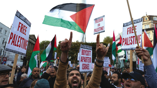 הפגנה פרו-פלסטינית בדבלין, אירלנד (צילום: ארכיון רויטרס)