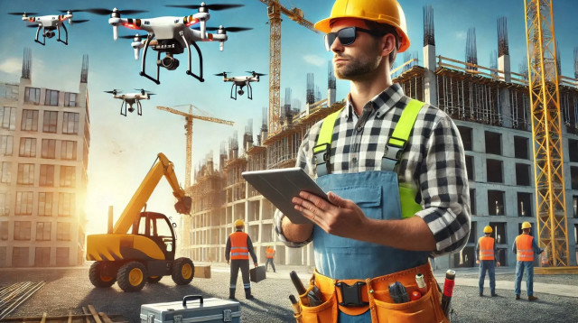 אתר בנייה (צילום: AI)