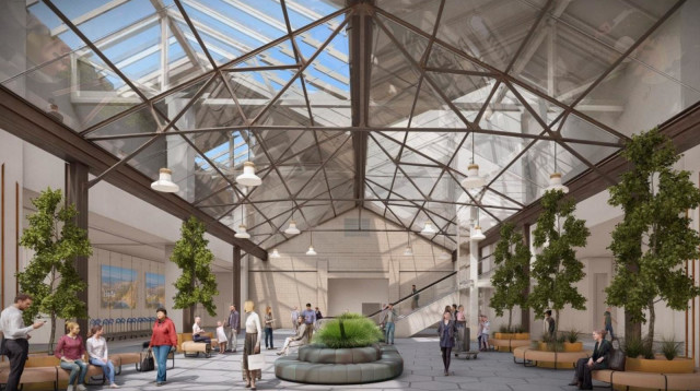 הטרמינל שיוקם בחזית נמל חיפה (צילום: הדמיות "דגן מושלי אדריכלים")