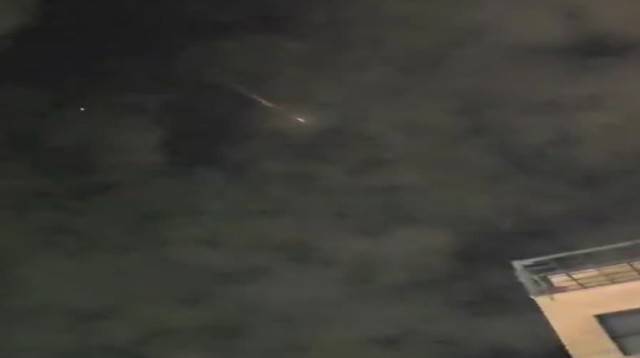 יירוט הטיל מעל בית"ר (צילום: רשתות שימוש לפי סעיף 27)