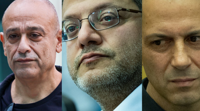 רב גונדר קובי יעקובי, השר איתמר בן גביר ונצ"מ אבישי מועלם (צילום: יונתן זינדל, פלאש 90,חיים גולדברג, פלאש 90)