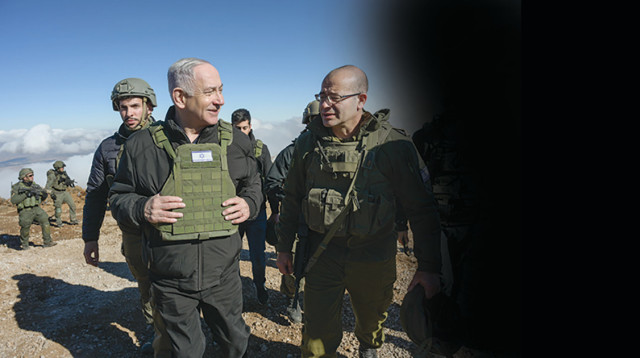 נתניהו בחרמון הסורי (צילום: מעיין טואף, לע"מ)