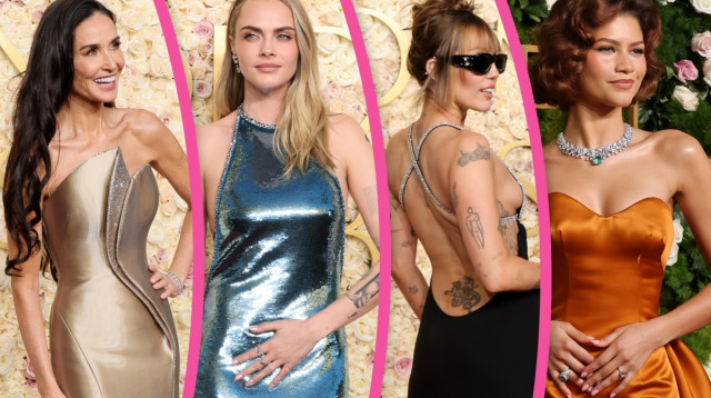 דמי מור, קארה דלווין, מיילי סיירוס, זנדאיה (צילום: Amy Sussman/Getty Images)