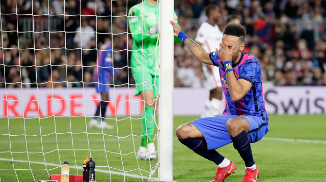 מספרים עגומים. אובמיאנג מתוסכל (צילום: GettyImages, David S. Bustamante/Soccrates)