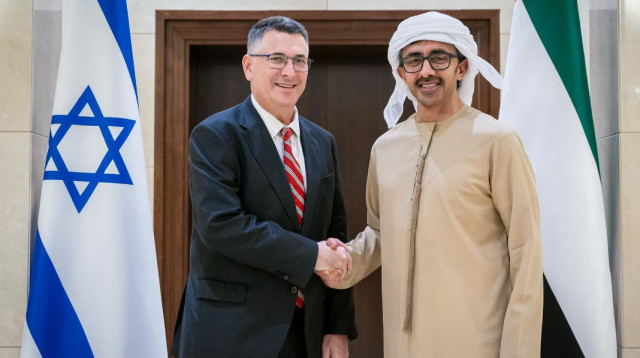 גדעון סער ועבדאללה בן זאיד נפגשו באיחוד האמירויות (צילום: ללא קרדיט)