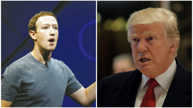 דונלד טראמפ, מארק צוקרברג (צילום: רויטרס)