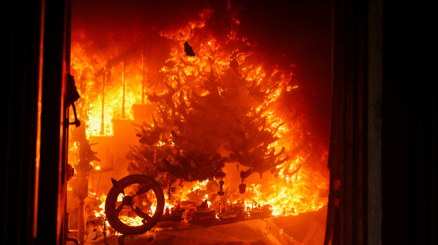 שריפות ענק בקליפורניה, ינואר 2025 (צילום: רויטרס)