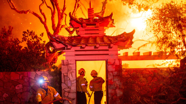 שריפות ענק בקליפורניה, ינואר 2025 (צילום: רויטרס)