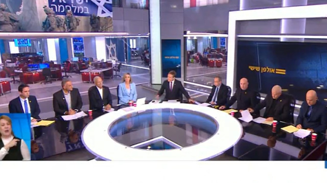 אולפן שישי: פאנל של גברים ואישה אחת (צילום: צילום מסך קשת 12)