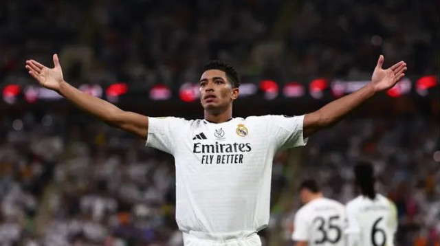 שבעה שערים בתשעת משחקיו האחרונים. ג'וד בלינגהאם חוגג (צילום: רויטרס)