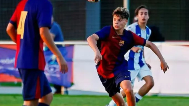 אוריין גורן, קבוצת הנערים של ברצלונה (צילום: אתר רשמי, מתוך אינסטגרם)