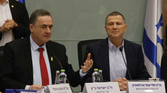 יולי אדלשטיין, ישראל כ"ץ (צילום: מארק ישראל סלם)