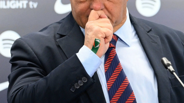 נשיא ברצלונה ז'ואן לאפורטה (צילום: GettyImages)