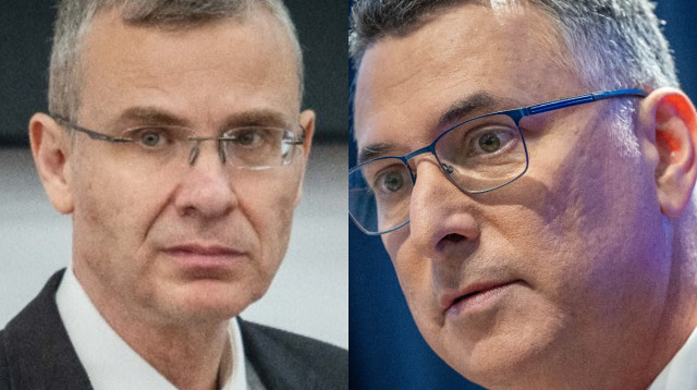 גדעון סער ויריב לוין (צילום: יונתן זינדל, פלאש 90)