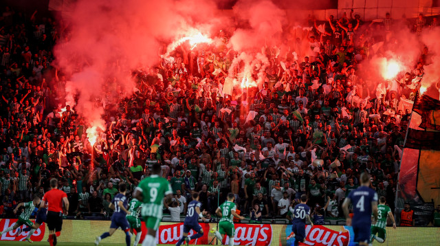 מכבי חיפה נגד פריז סן ז'רמן באצטדיון סמי עופר (צילום: יונתן זינדל, פלאש 90)