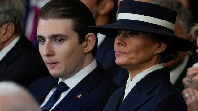 בארון ומלניה טראמפ (צילום: רויטרס)